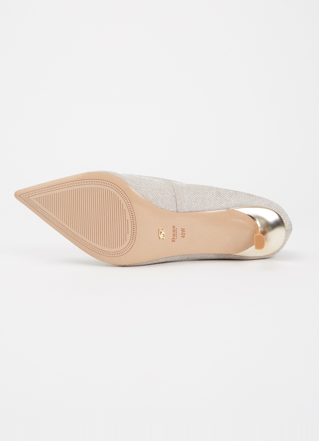 Dune London Wide Fit Achievable pump met glitter - detail 5 goud