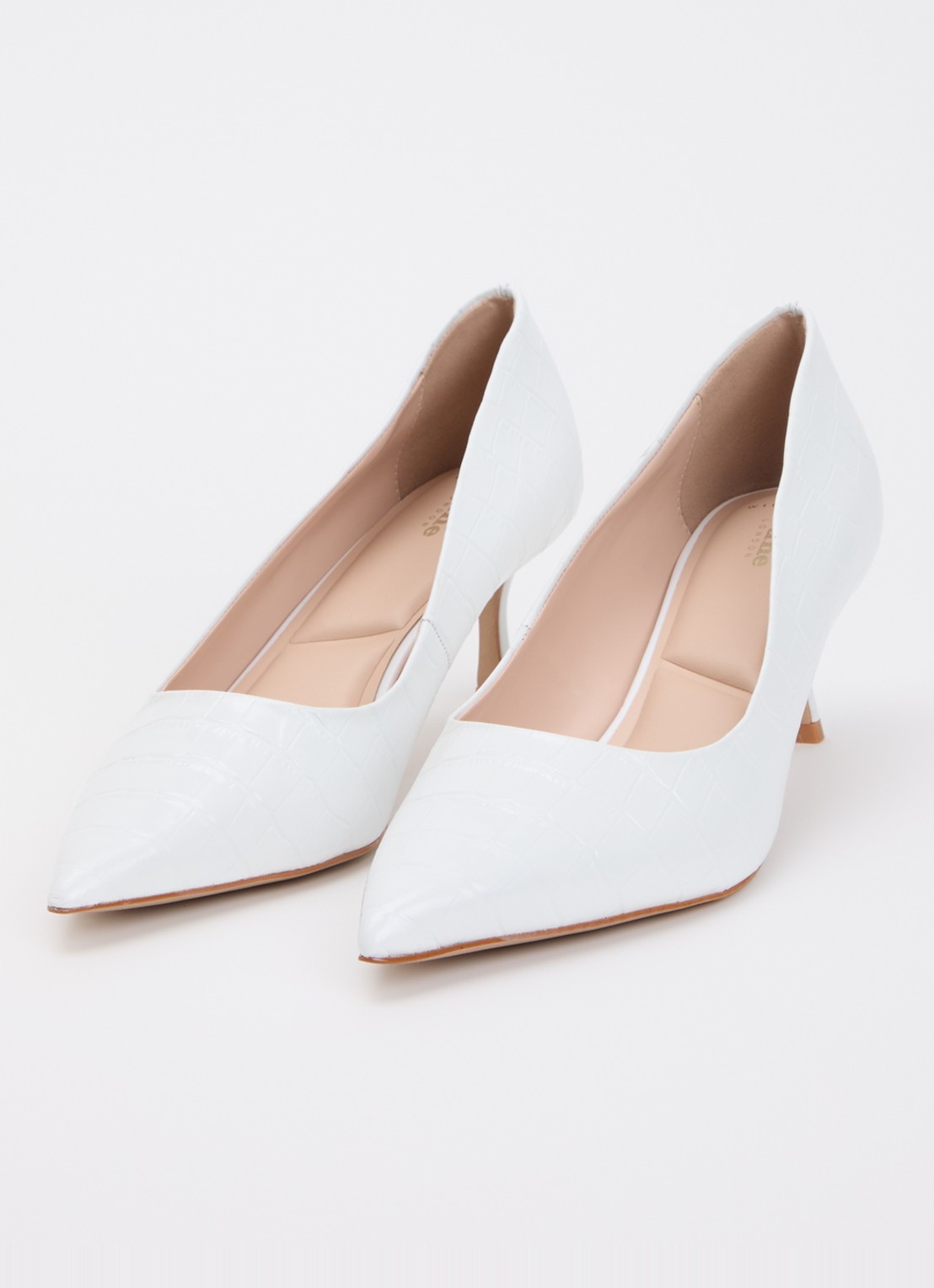 Dune London Wide Fit Achievable pump met glitter - detail 3 wit