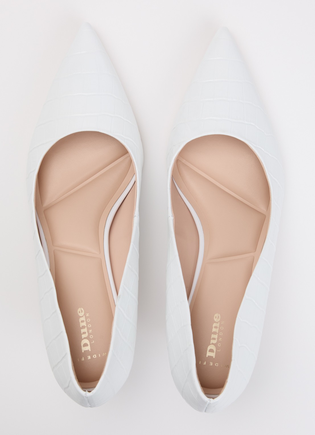 Dune London Wide Fit Achievable pump met glitter - detail 4 wit