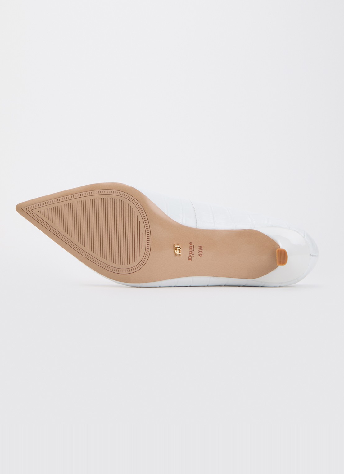 Dune London Wide Fit Achievable pump  - detail 4 wit