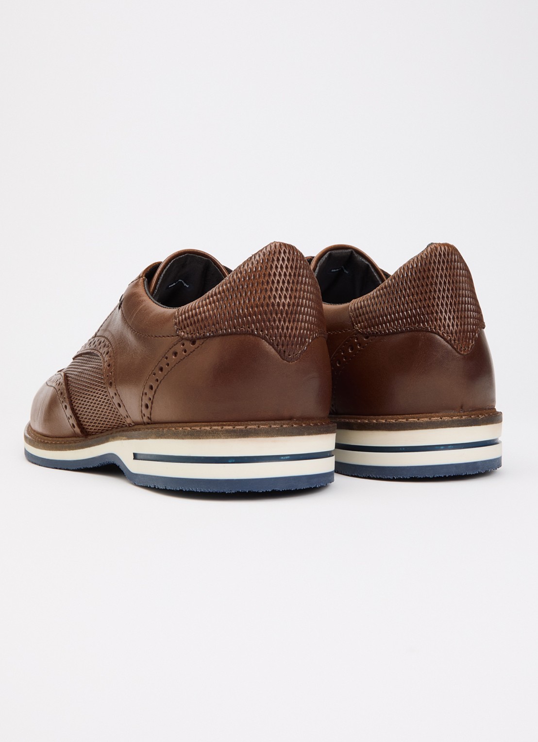 Dune London Wide Fit Barkings brogue van leer - achterkant 5 bruin