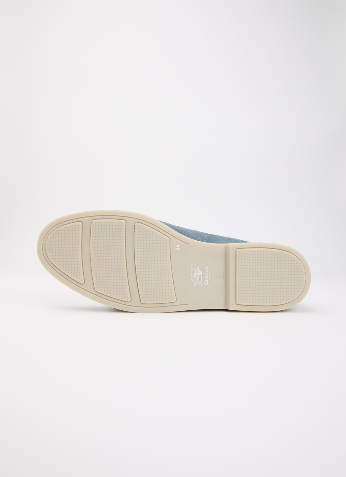 Dune London Wide Fit Boltman slip-on van suède - detail 4 lichtblauw