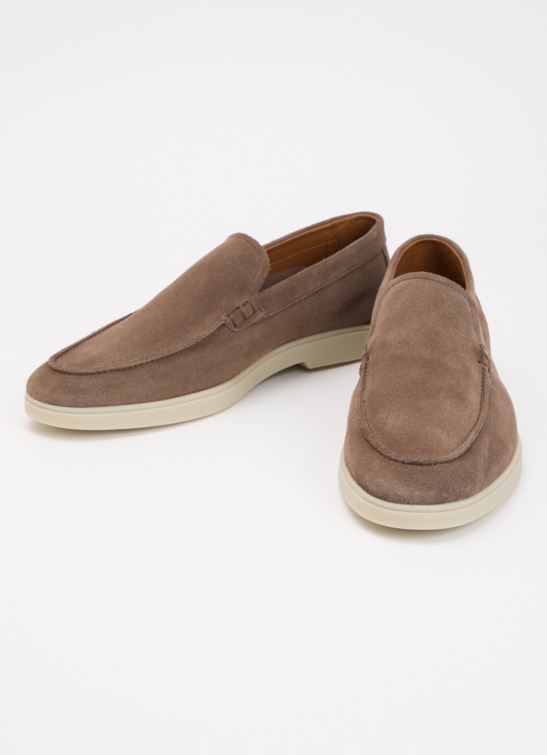 Dune London Wide Fit Boltman slip-on van suède - detail 2 lichtbruin