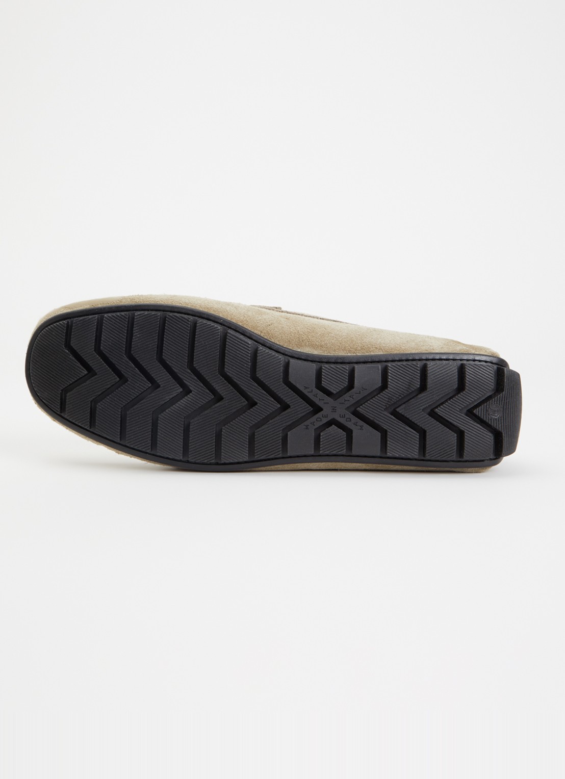 Dune London Wide Fit Brackon mocassin van suède - detail 4 taupe
