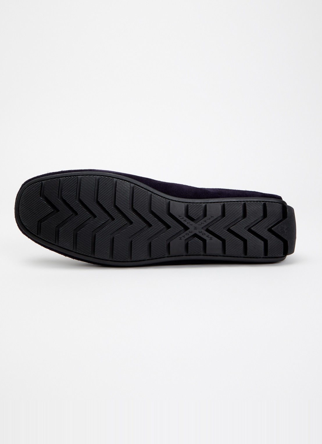 Dune London Wide Fit Brackon mocassin van suède - detail 5 donkerblauw