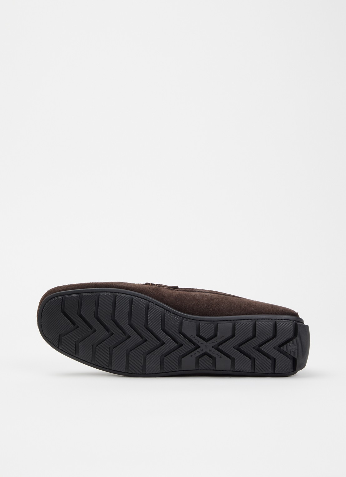 Dune London Wide Fit Brackon mocassin van suède - detail 4 donkerbruin