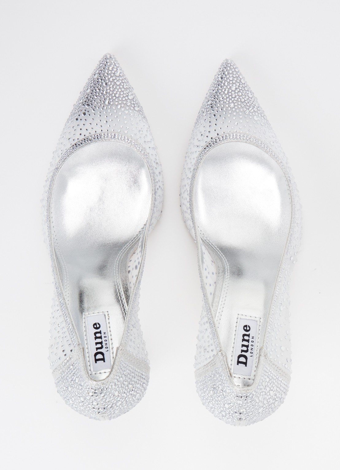 Dune London Wide Fit Brightest pump met strass - detail 3 zilver