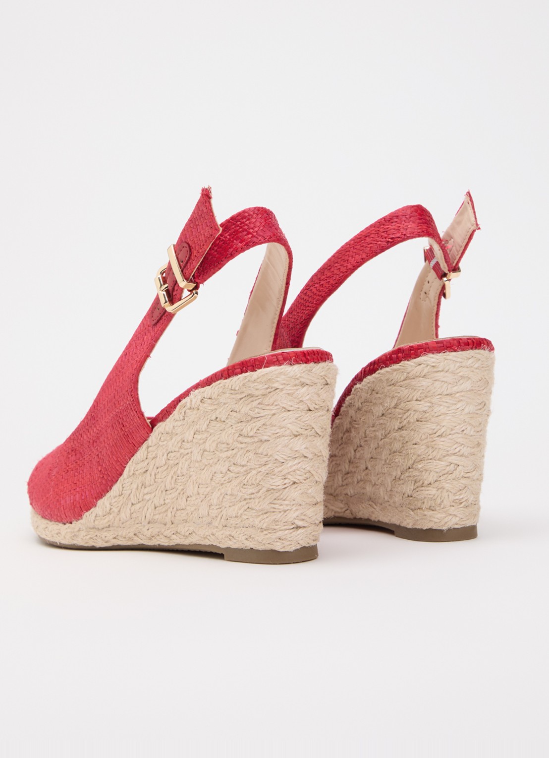Dune London Wide Fit Capable sleehak van leer - achterkant rood