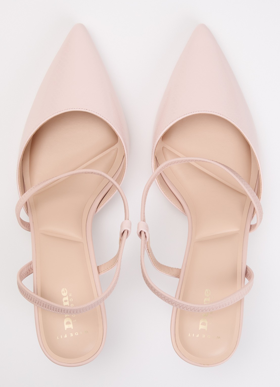 Dune London Wide Fit Charming slingback met glitter - detail 4 goud