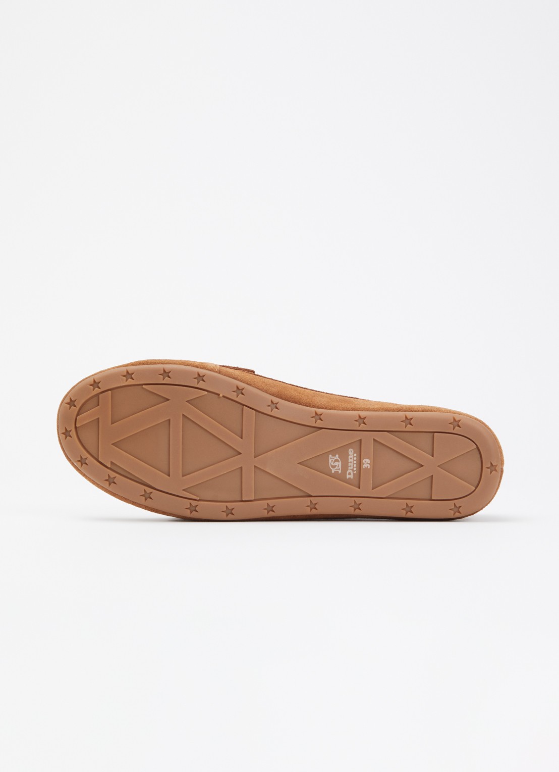 Dune London Wide Fit Geen mocassin van leer met franjes - detail 3 bruin