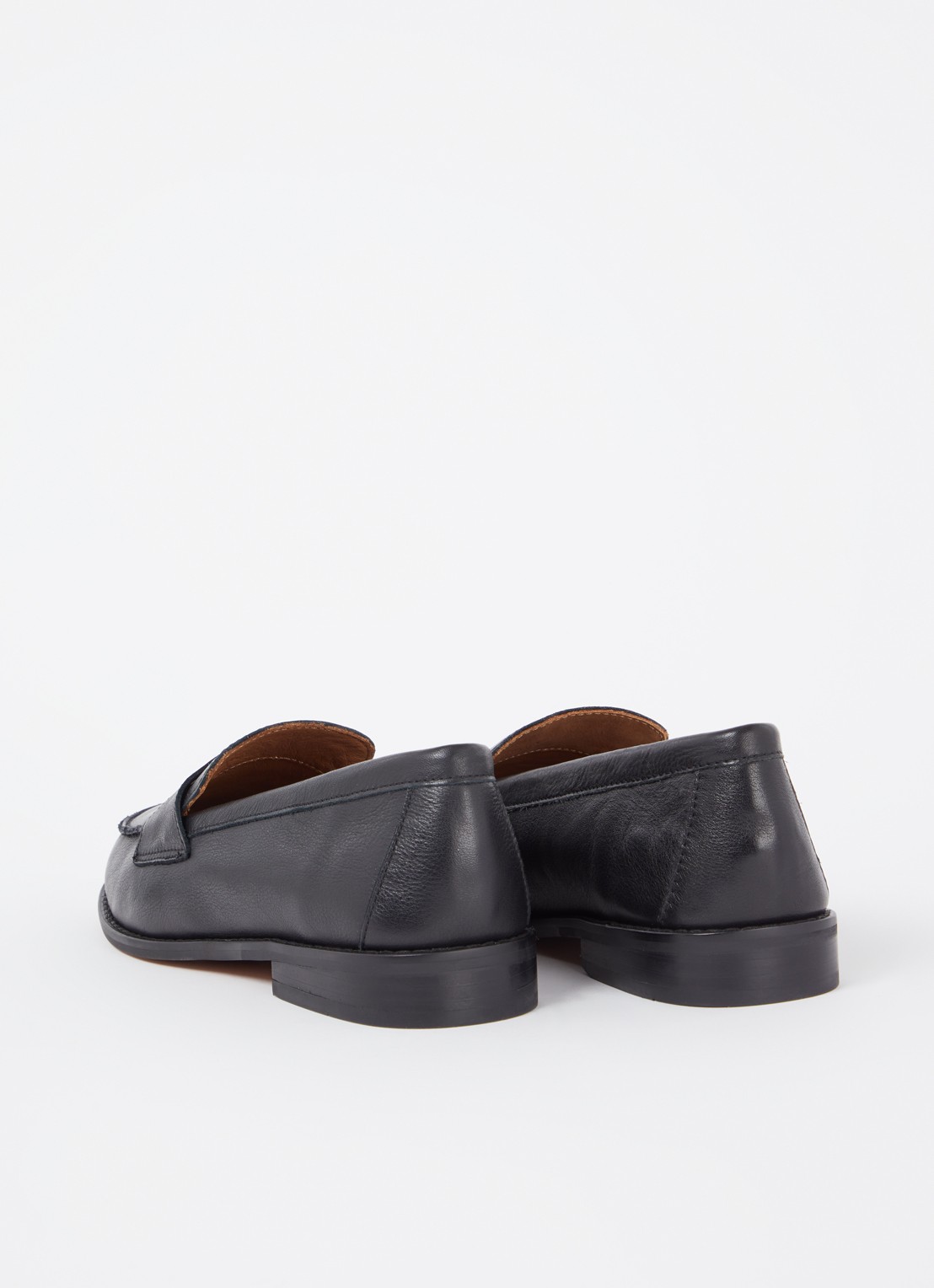 Dune London Wide Fit Ginelli loafer van leer - achterkant 5 zwart