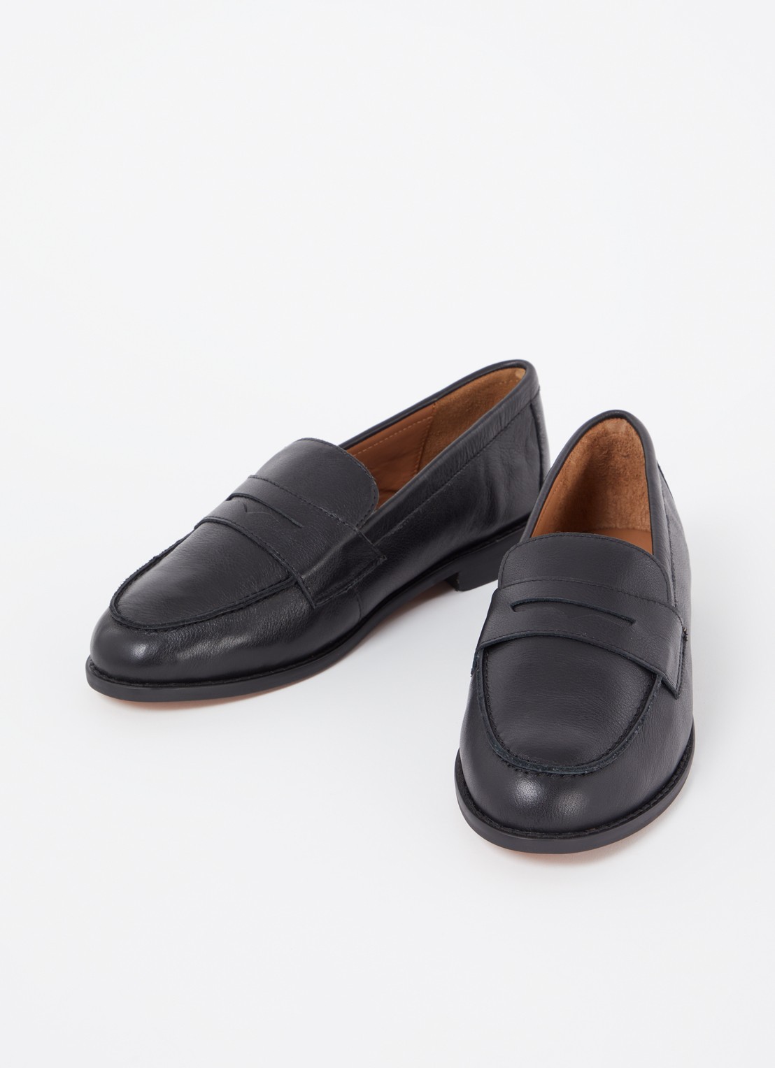 Dune London Wide Fit Ginelli loafer van leer - detail 2 zwart