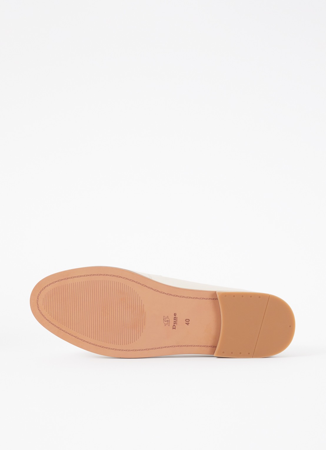 Dune London Wide Fit Ginelli loafer van leer - detail 4 creme