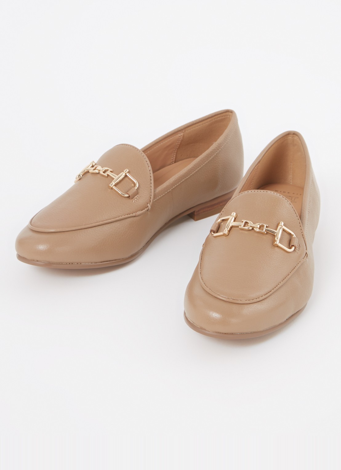 Dune London Wide Fit Glair loafer - detail camel