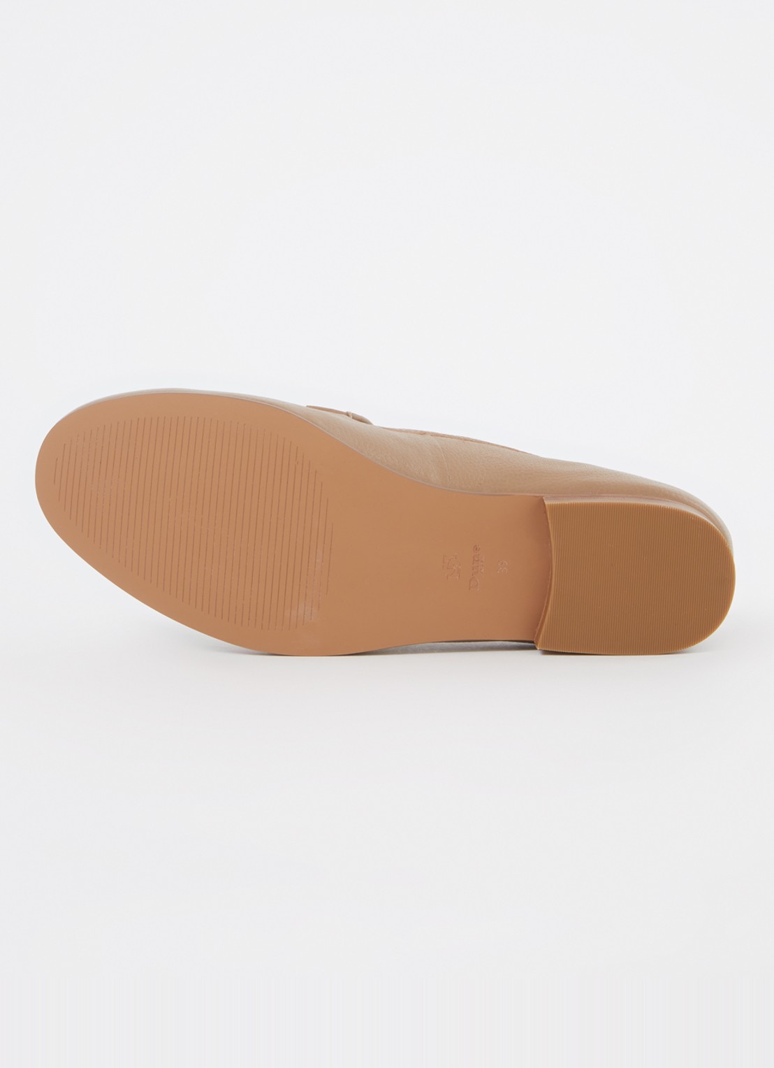 Dune London Wide Fit Glair loafer - detail 3 camel