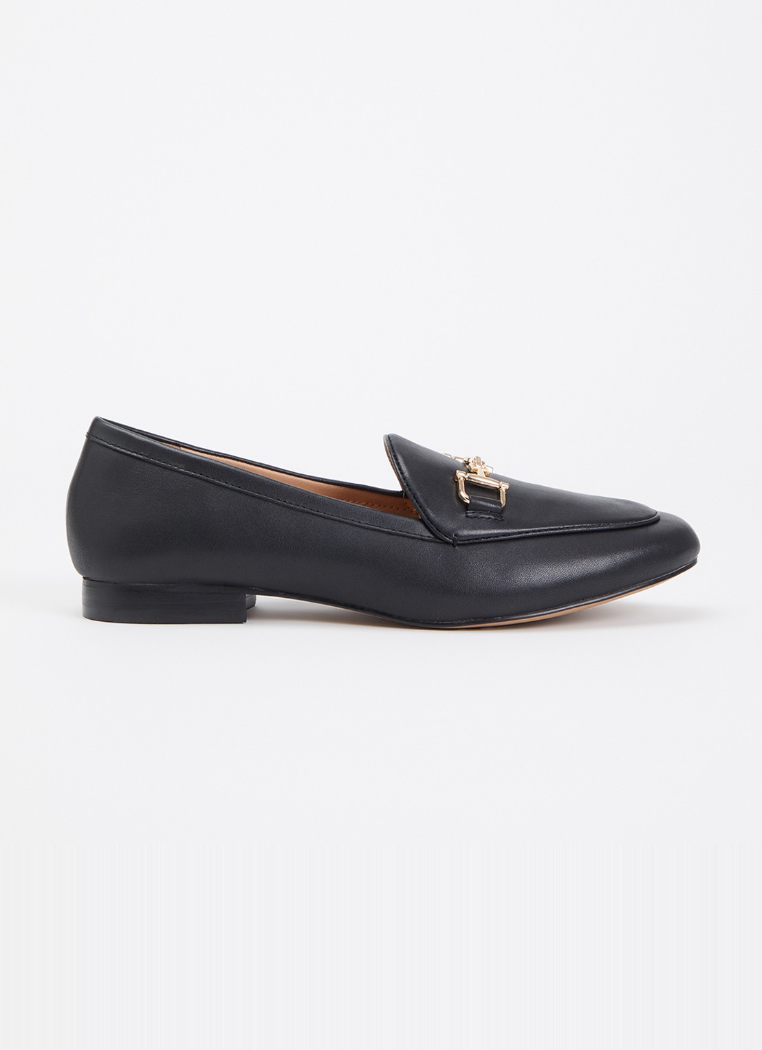 Dune London Wide Fit Glair loafer - voorkant 2 antraciet