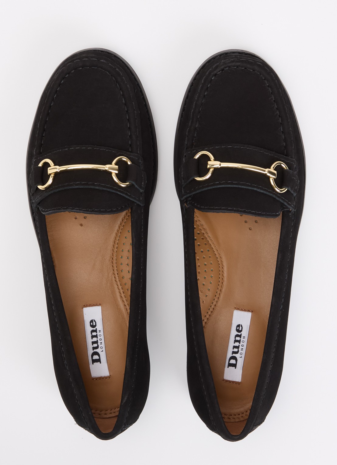 Dune London Wide Fit Glenny loafer - detail 3 zwart