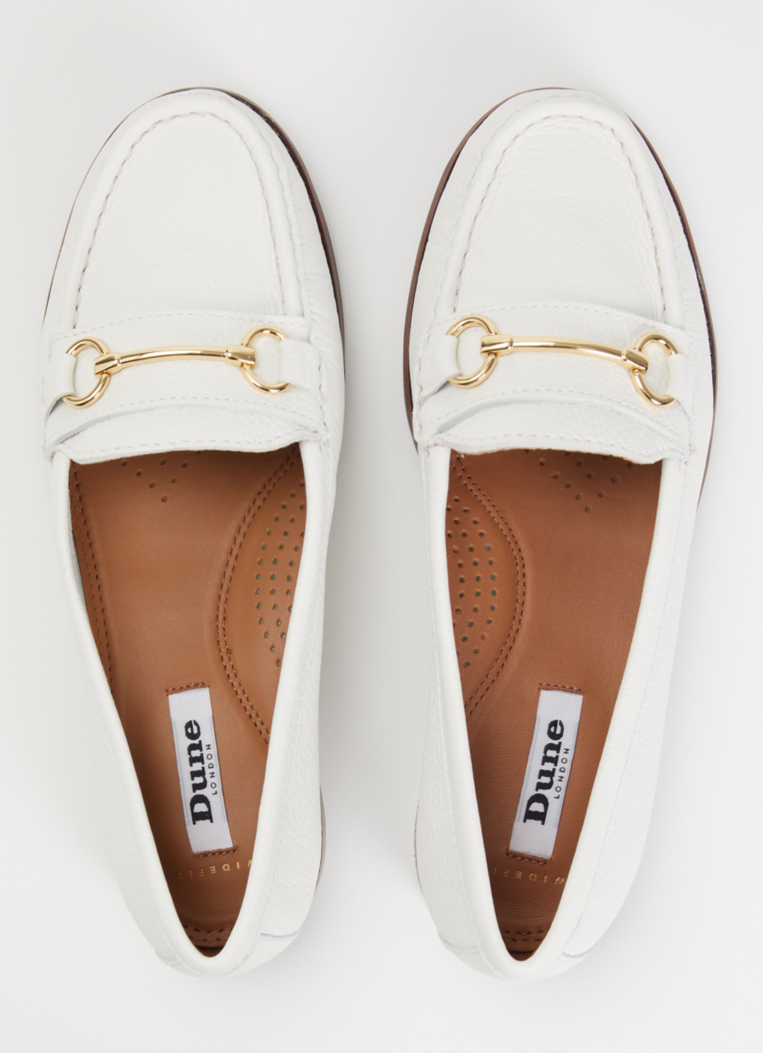 Dune London Wide Fit Glenny loafer - detail 2 wit