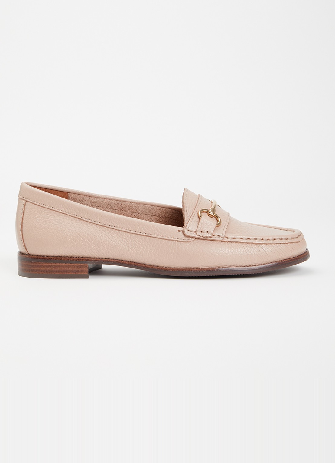 Dune London Wide Fit Glenny loafer - voorkant 5 roze