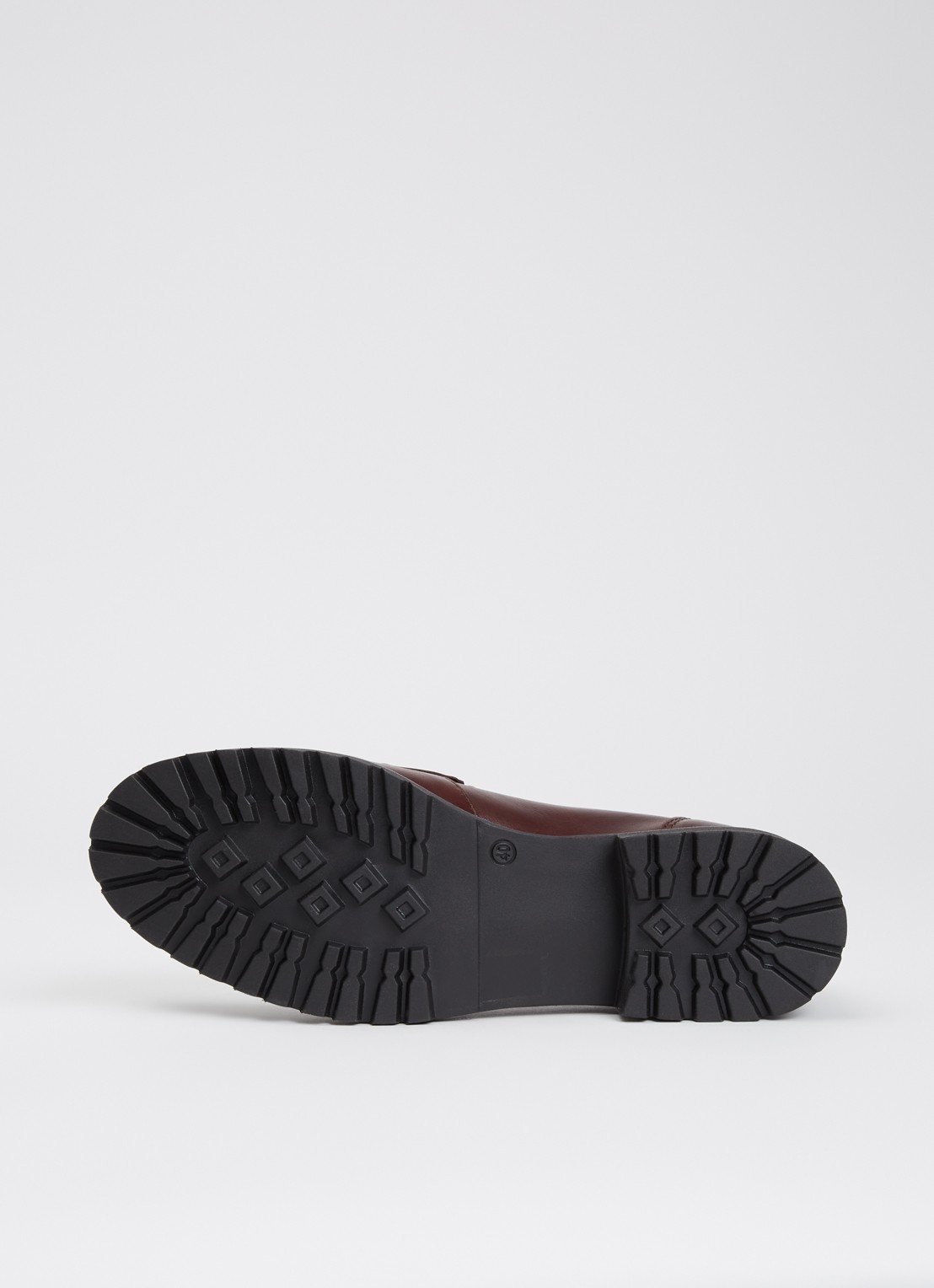 Dune London Wide Fit Gracelyn loafer van leer - detail 4 aubergine