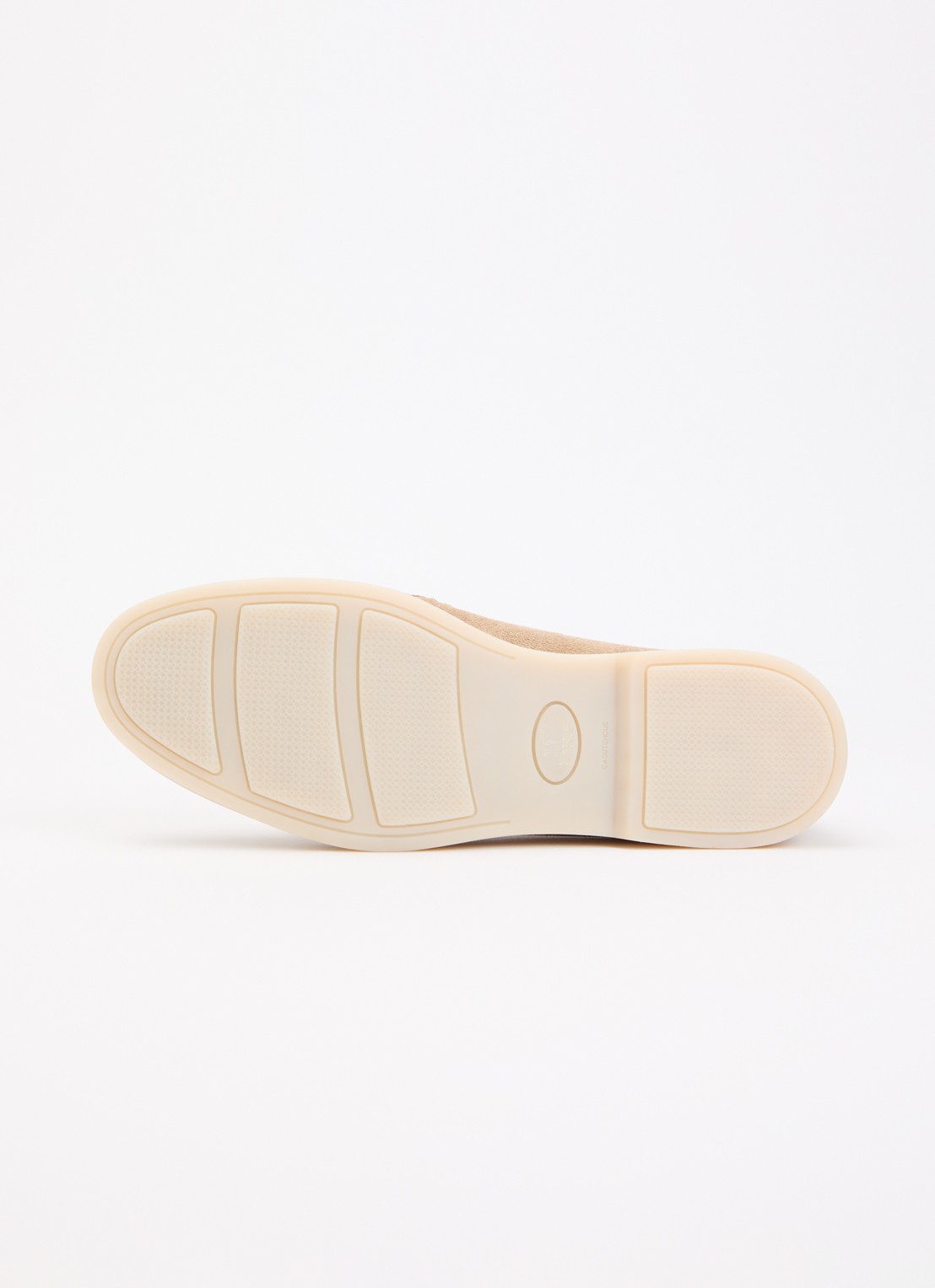Dune London Wide Fit Grinning loafer van suède - detail 4 zand