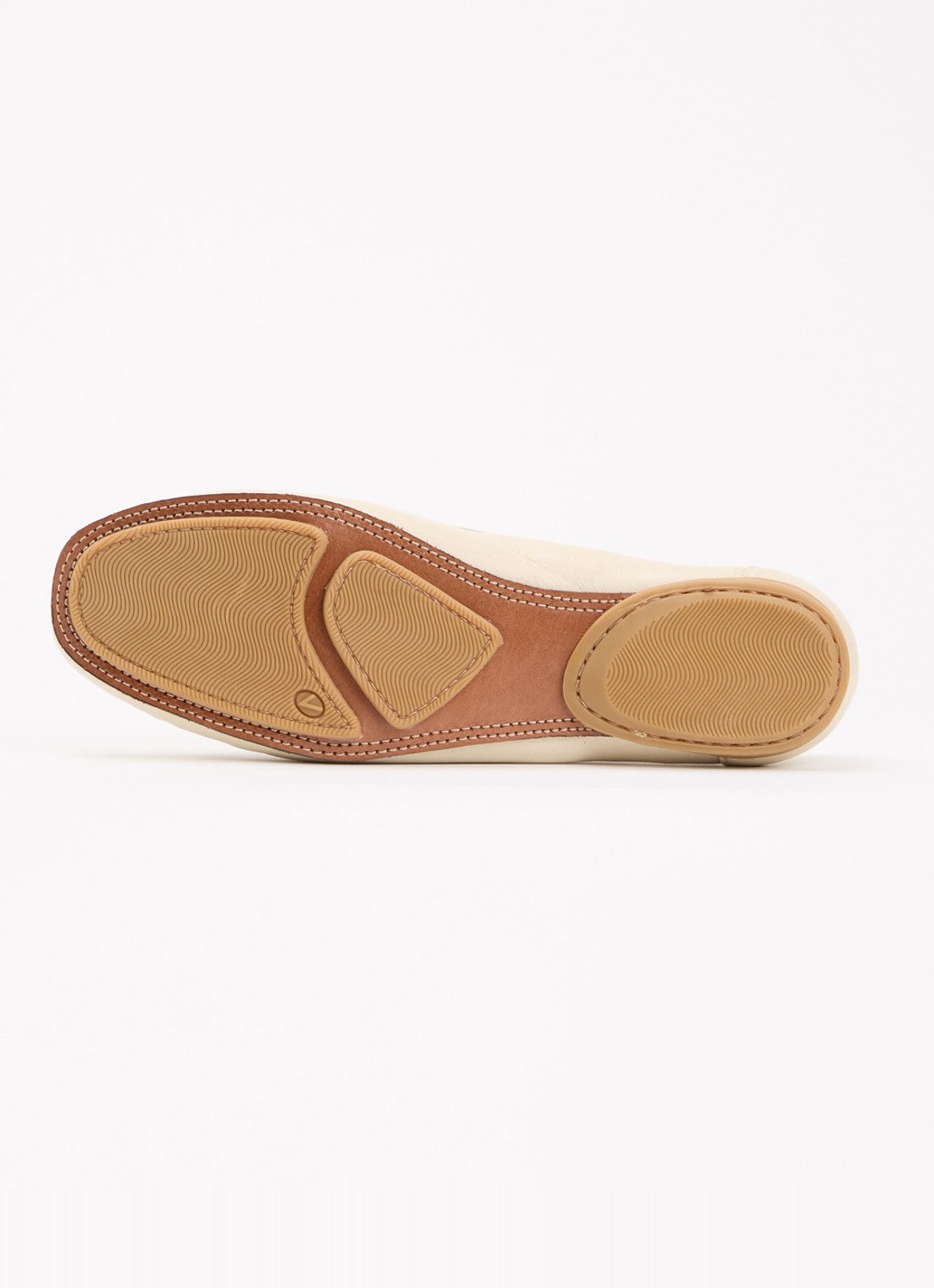 Dune London Wide Fit Grip mocassin van leer - detail 3 gebroken wit