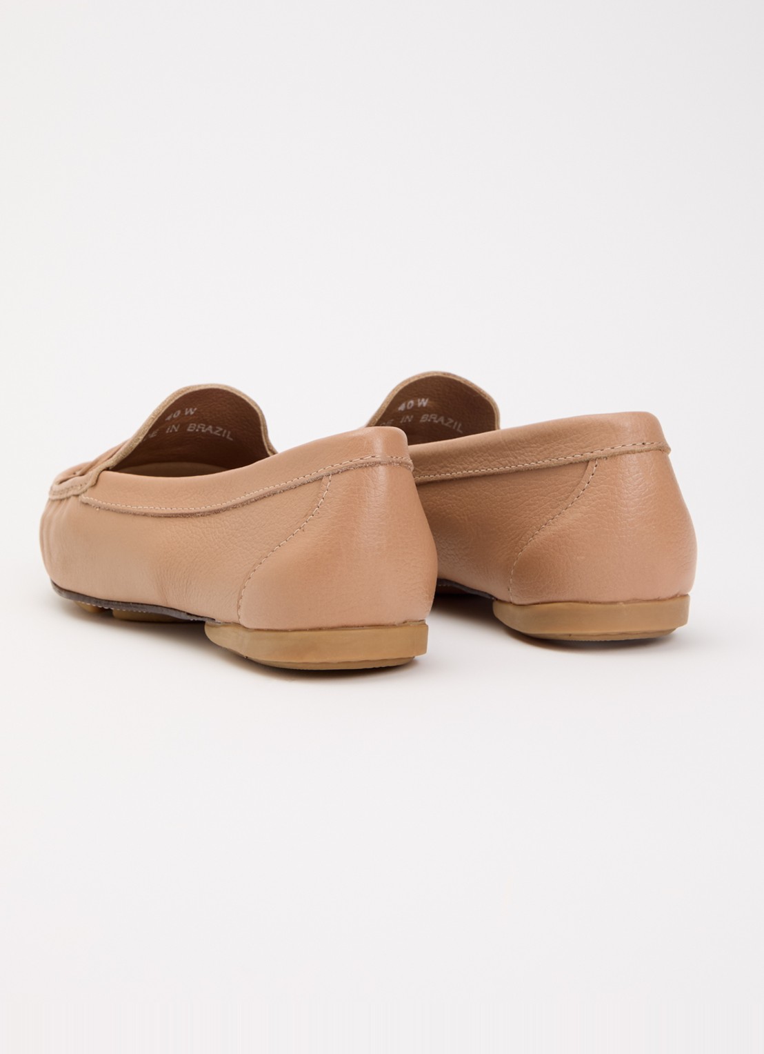 Dune London Wide Fit Grip mocassin van leer - achterkant 5 camel