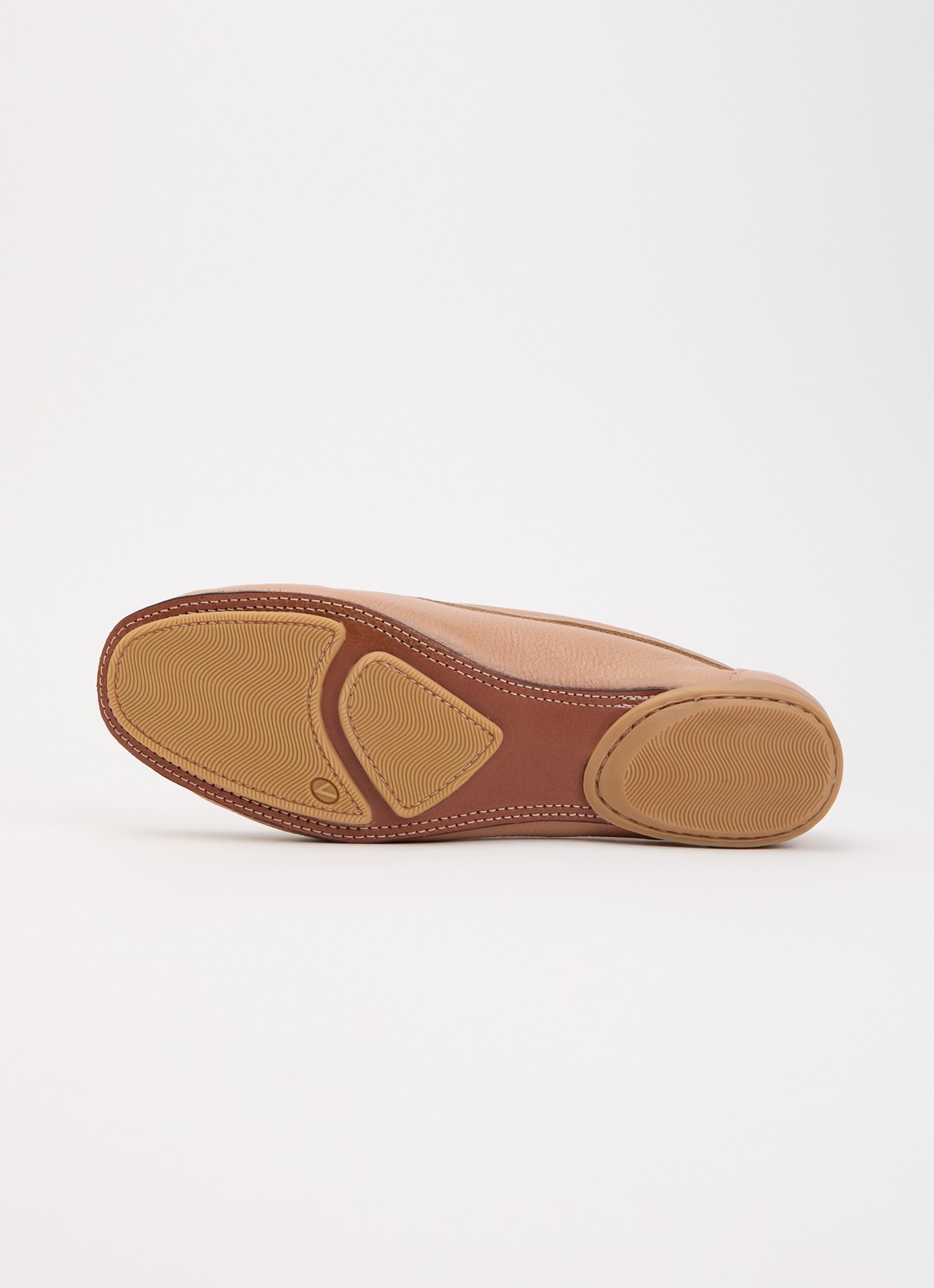 Dune London Wide Fit Grip mocassin van leer - detail 3 camel
