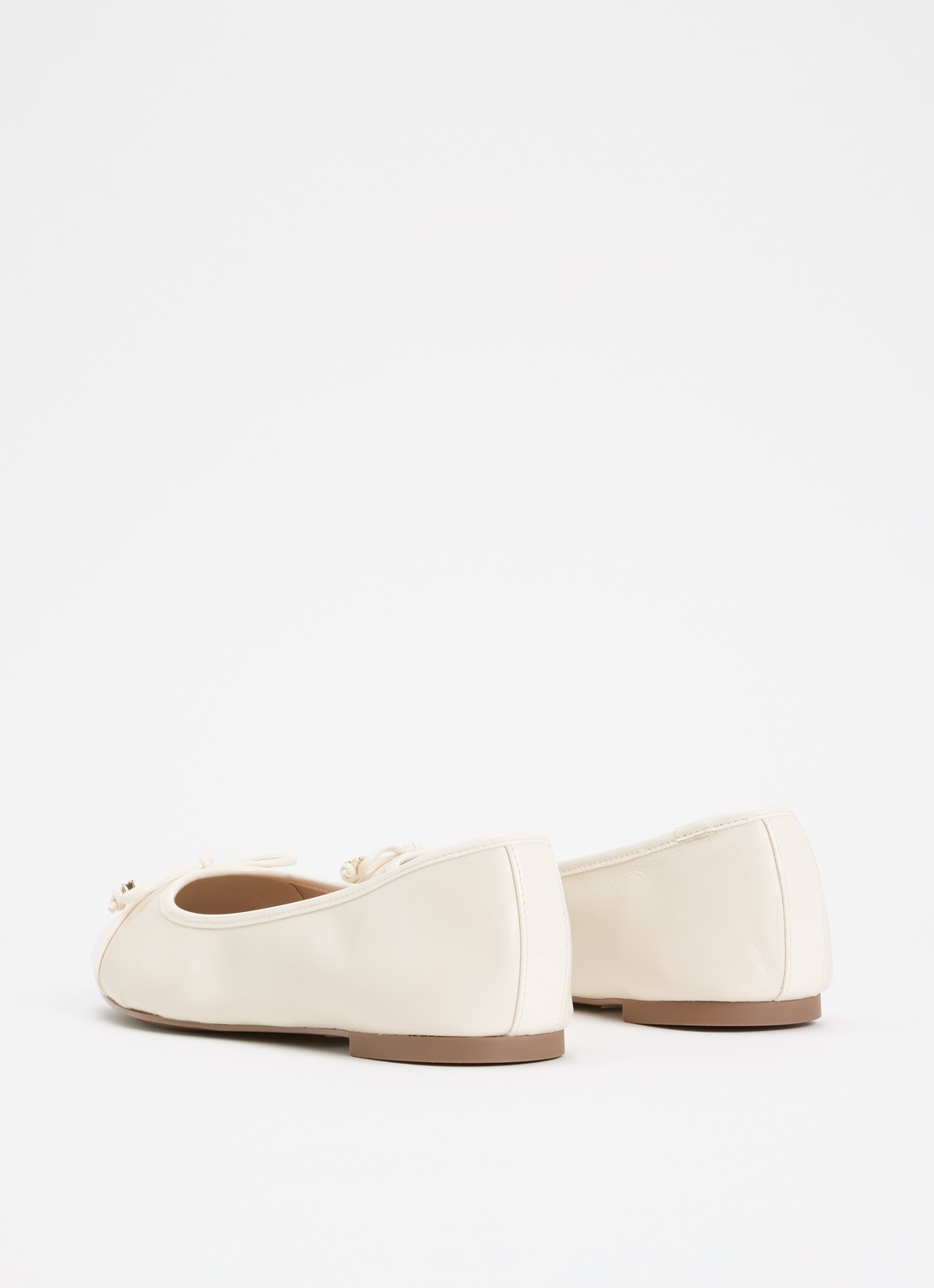Dune London Wide Fit Hallo ballerina met strikdetail - achterkant creme