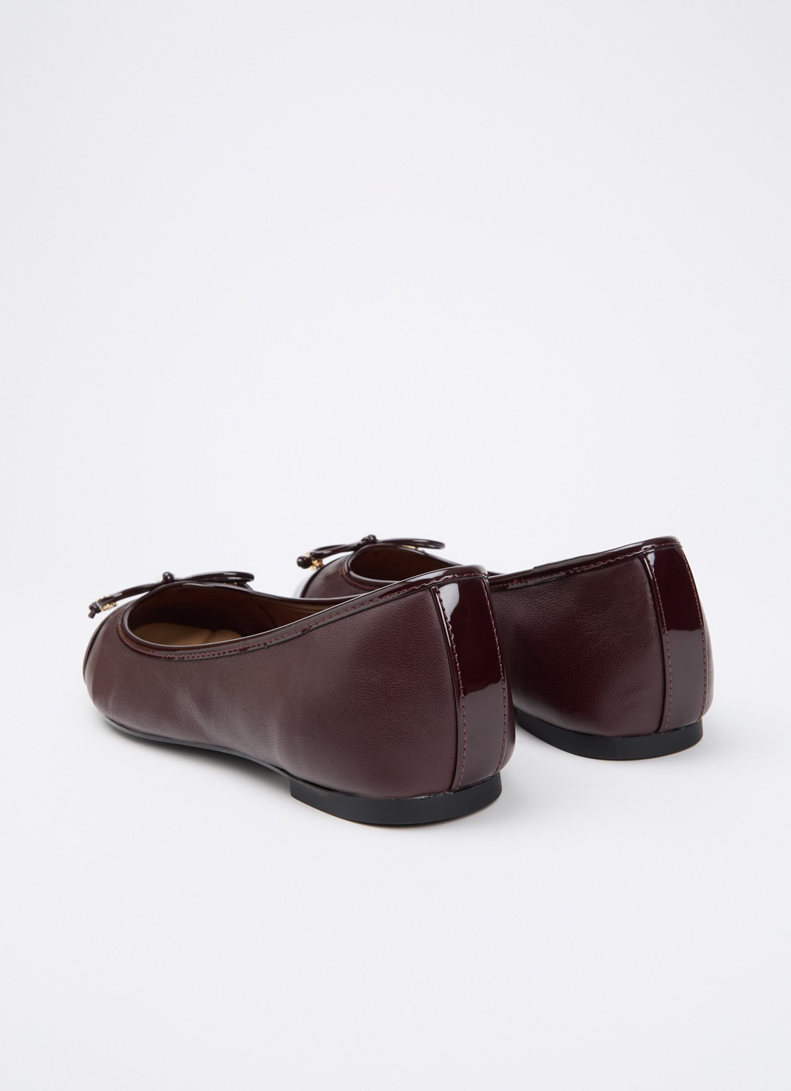 Dune London Wide Fit Hallo ballerina met strikdetail - achterkant bordeauxrood