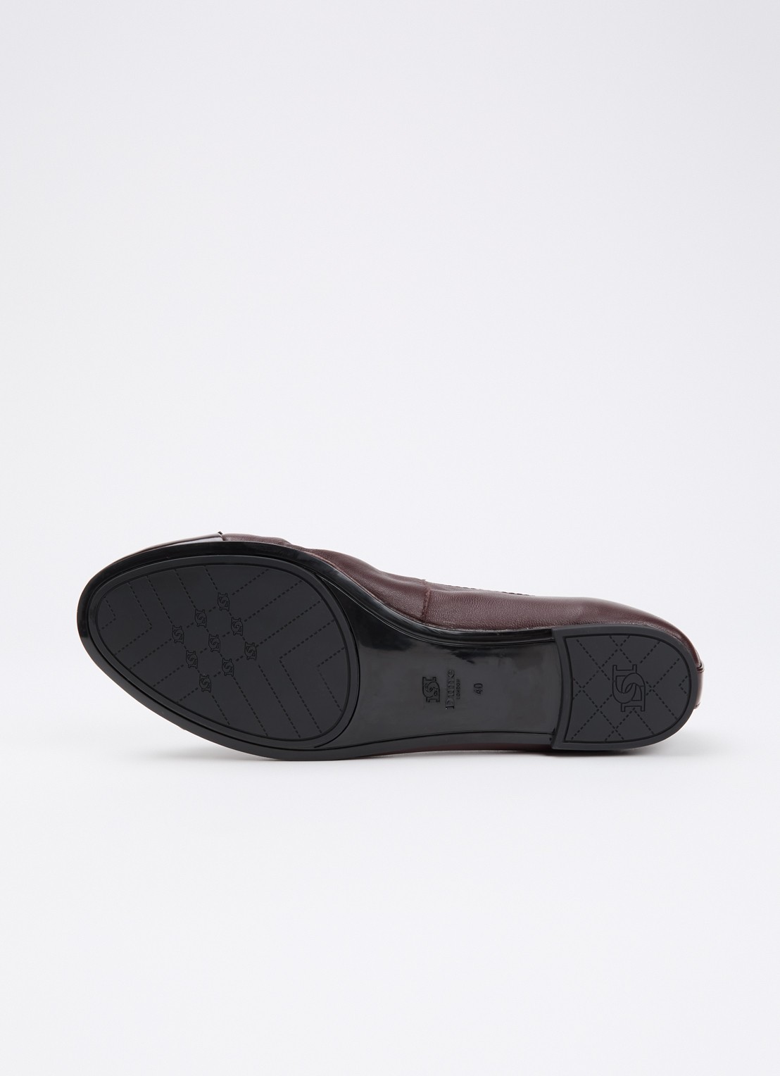 Dune London Wide Fit Hallo ballerina met strikdetail - detail 5 bordeauxrood