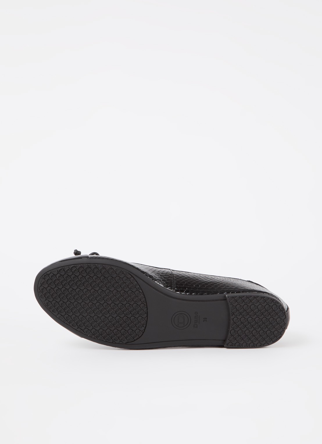 Dune London Wide Fit Hallo ballerina met strikdetail - detail 5 reptile