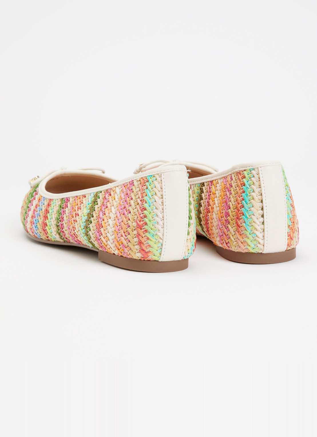Dune London Wide Fit Hallo ballerina met strikdetail - achterkant 2 multicolor