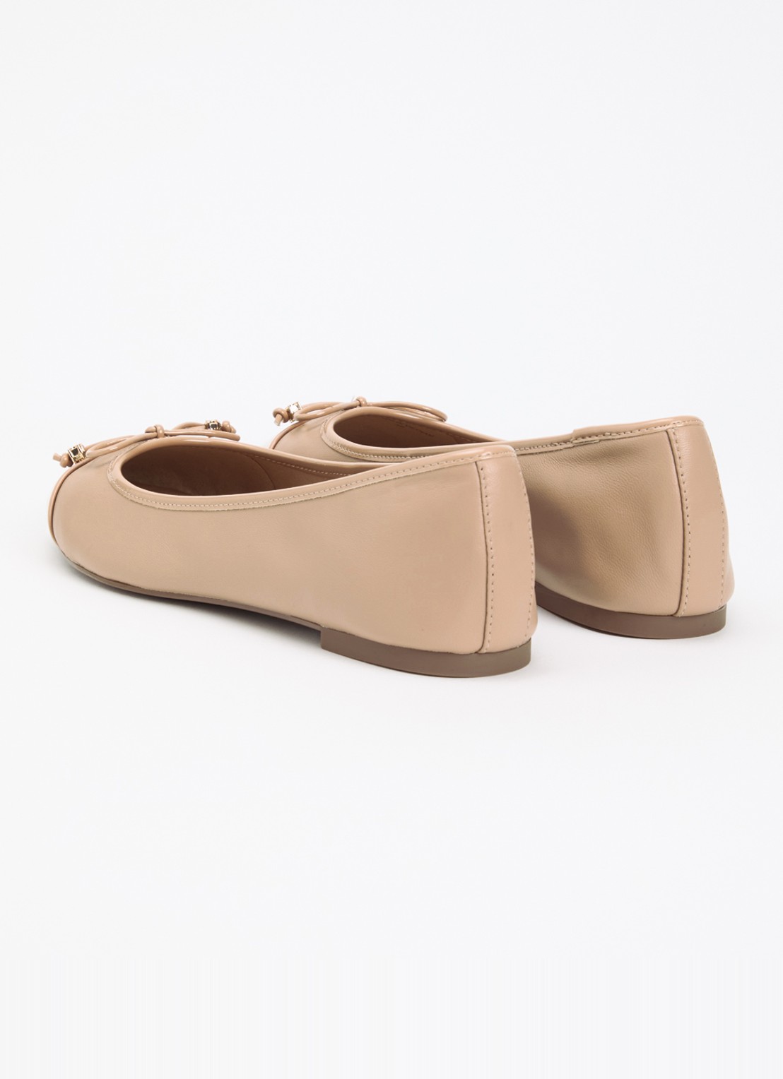 Dune London Wide Fit Hallo ballerina met strikdetail - achterkant oudroze