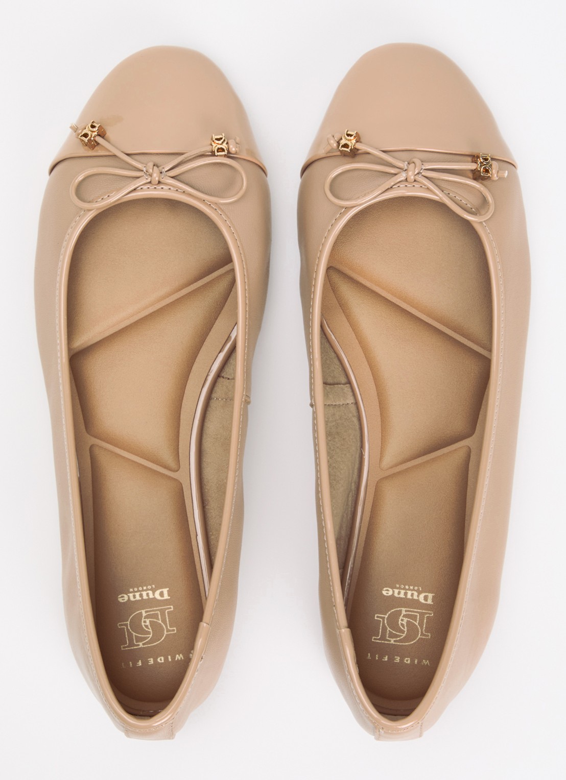 Dune London Wide Fit Hallo ballerina met strikdetail - detail 3 oudroze