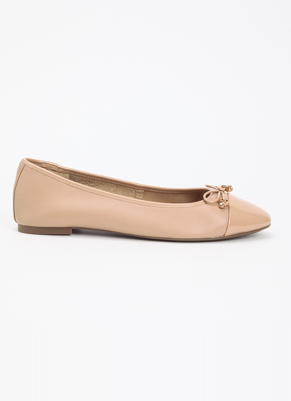 Dune London Wide Fit Hallo ballerina met strikdetail - voorkant 5 oudroze