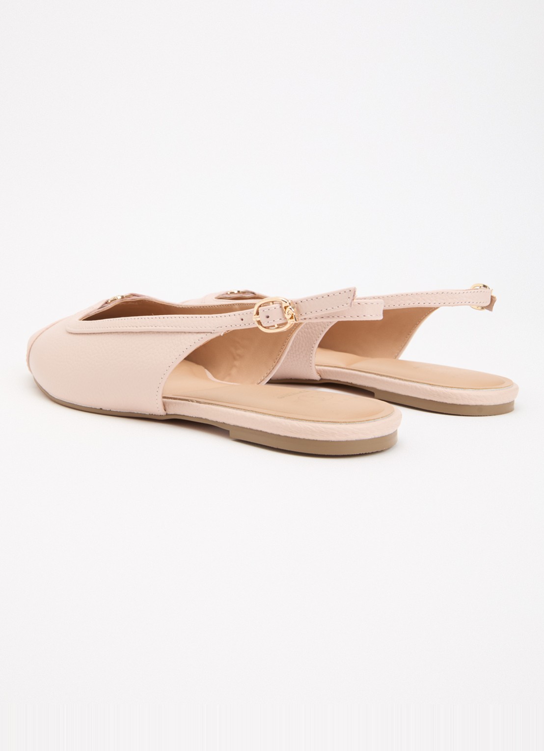 Dune London Wide Fit Hanna slingback van suède - achterkant 2 lichtroze