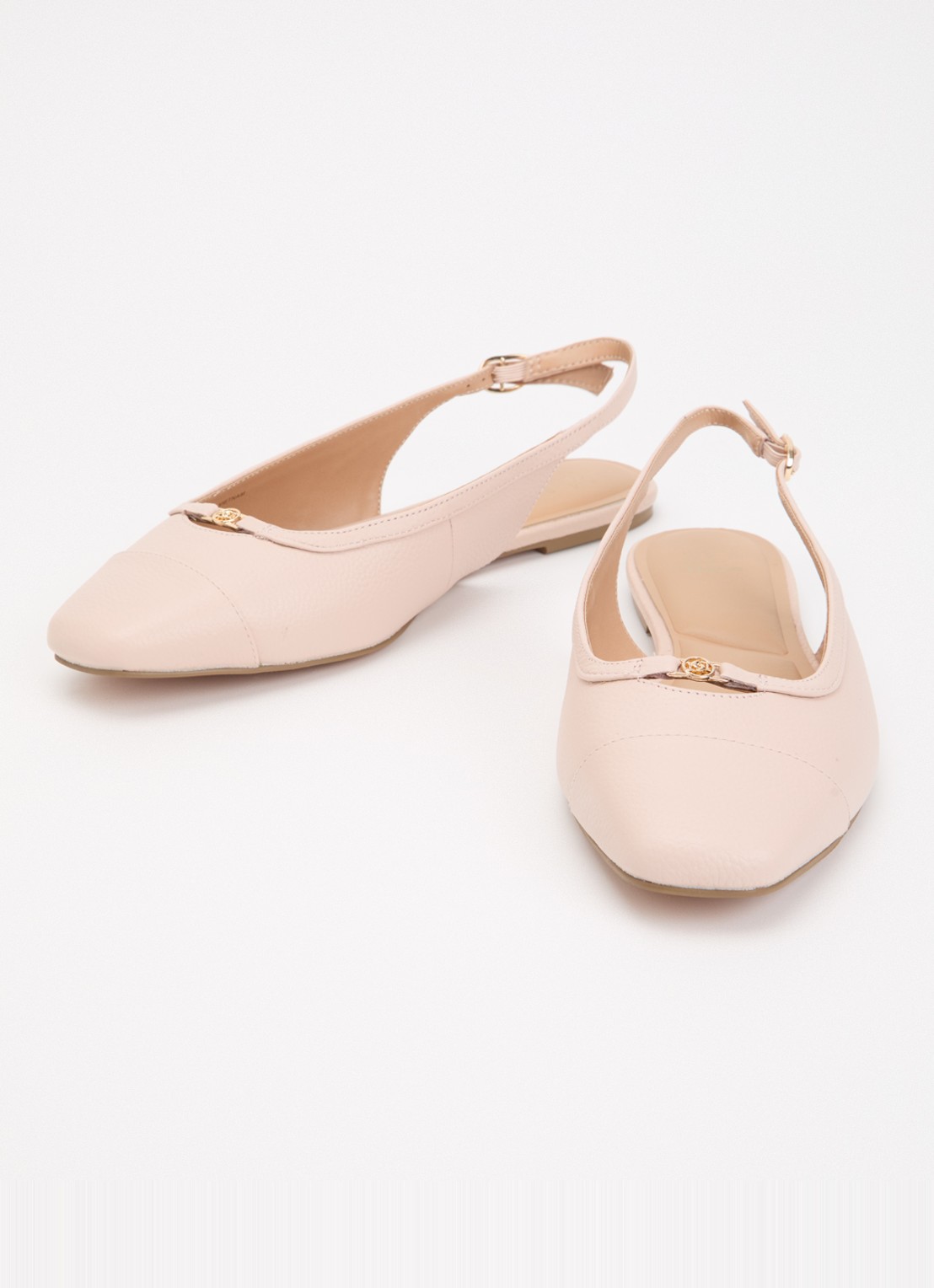 Dune London Wide Fit Hanna slingback van suède - detail 3 lichtroze