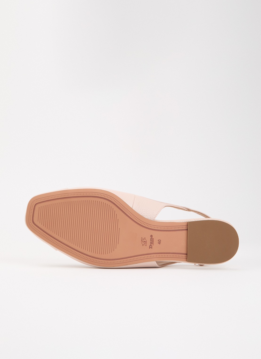 Dune London Wide Fit Hanna slingback van suède - detail 5 lichtroze