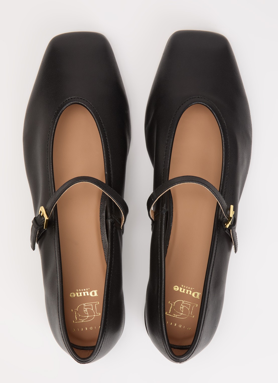 Dune London Wide Fit Hearthrob ballerina - detail 4 zwart