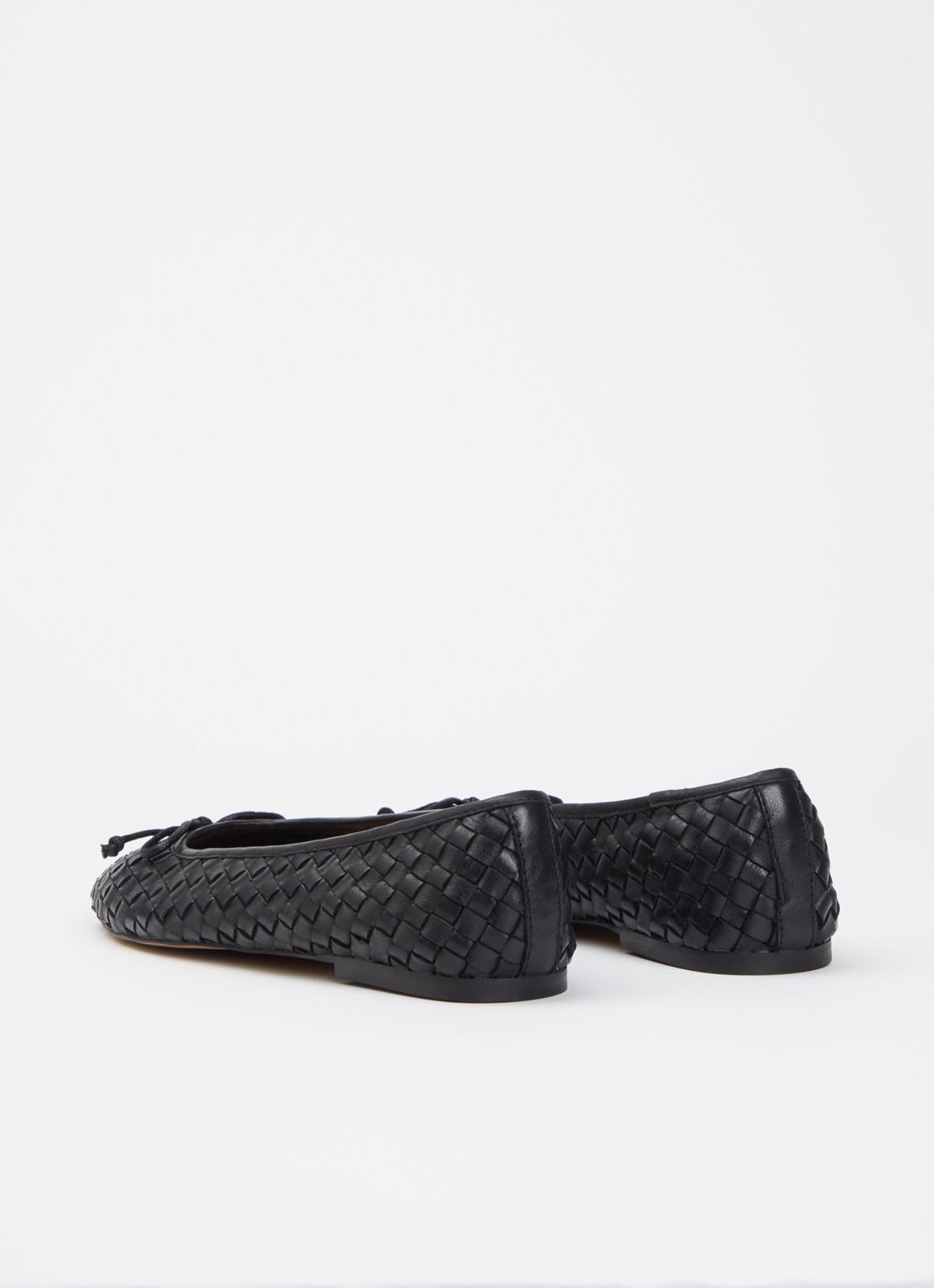 Dune London Wide Fit Heat ballerina van leer - achterkant 5 zwart