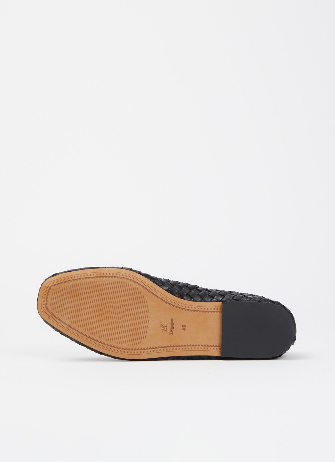 Dune London Wide Fit Heat ballerina van leer - detail 3 zwart
