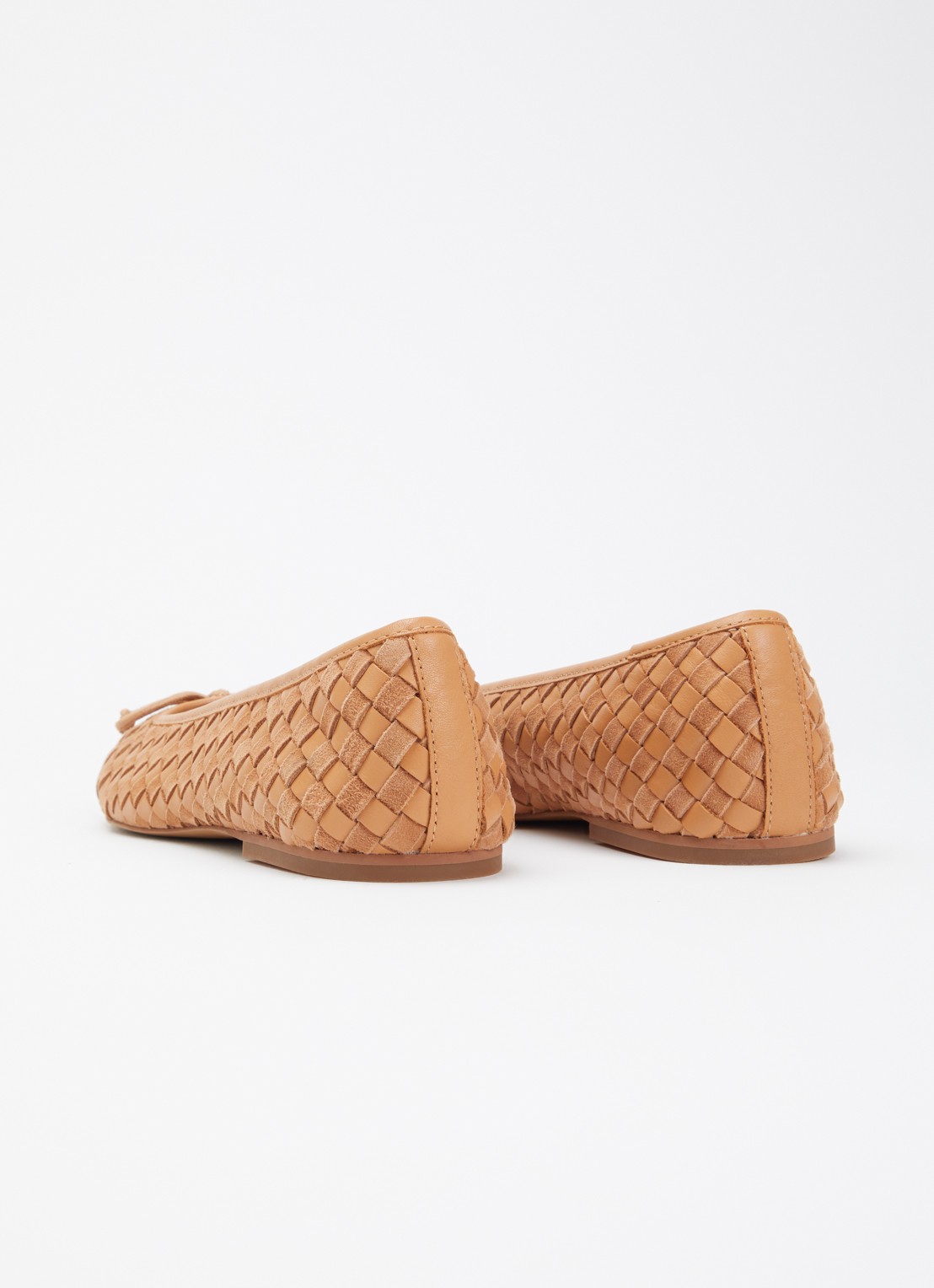 Dune London Wide Fit Heat ballerina van leer - achterkant 5 bruin