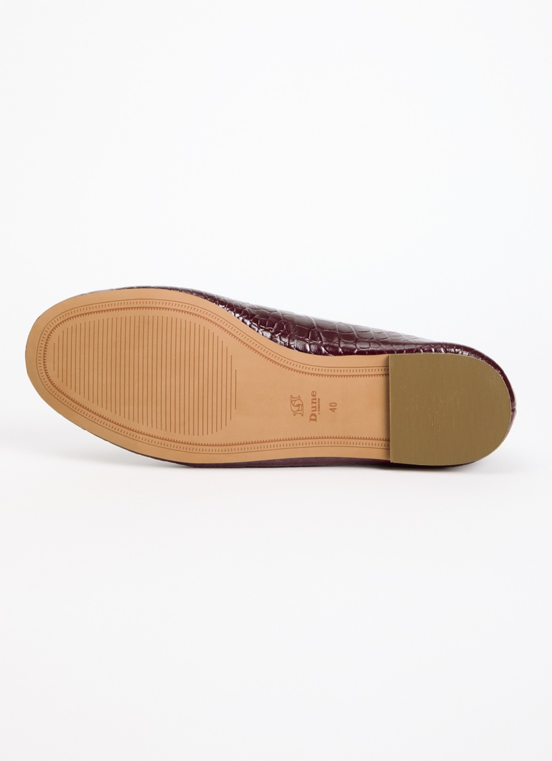 Dune London Wide Fit Helenne ballerina met gestrikt detail - detail 4 bordeauxrood