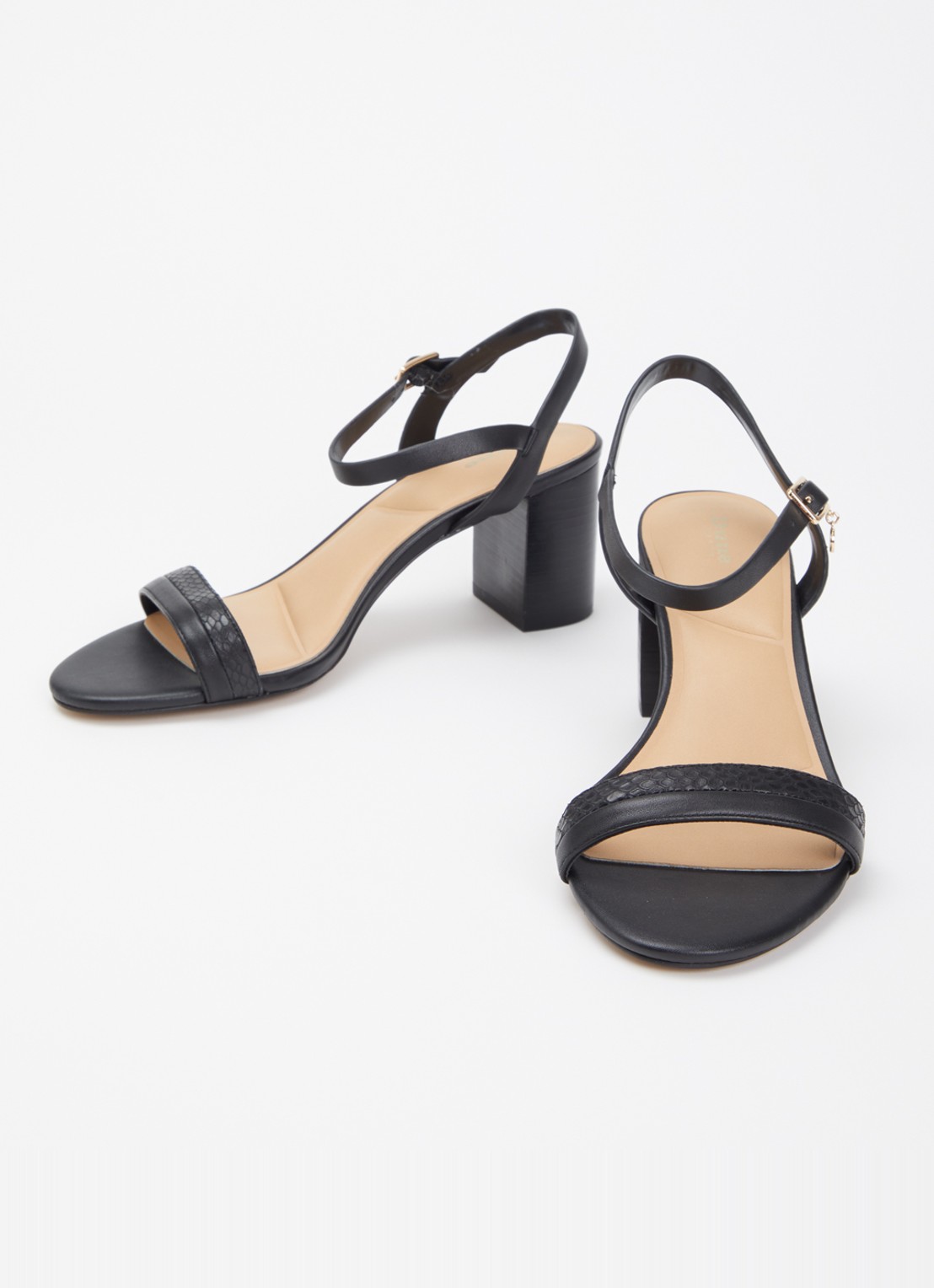 Dune London Wide Fit Jaycie sandalette van leer - detail 3 zwart