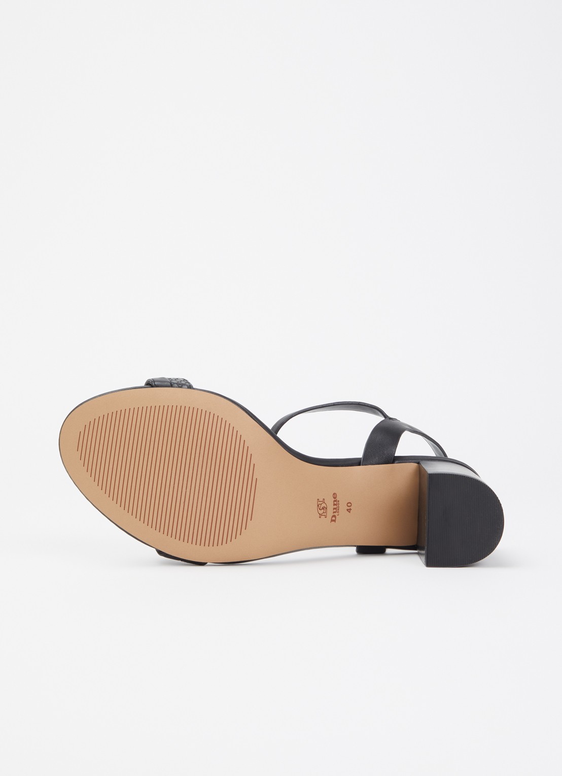 Dune London Wide Fit Jaycie sandalette van leer - detail 5 zwart