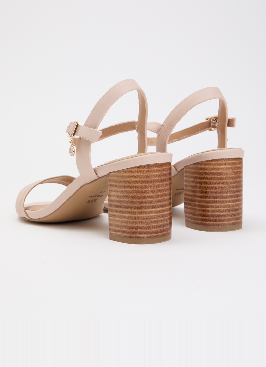 Dune London Wide Fit Jaycie sandalette van leer - achterkant 2 oudroze