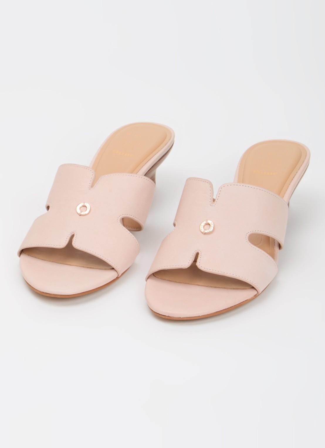 Dune London Wide Fit Kacie sleehak van leer - detail 3 lichtroze