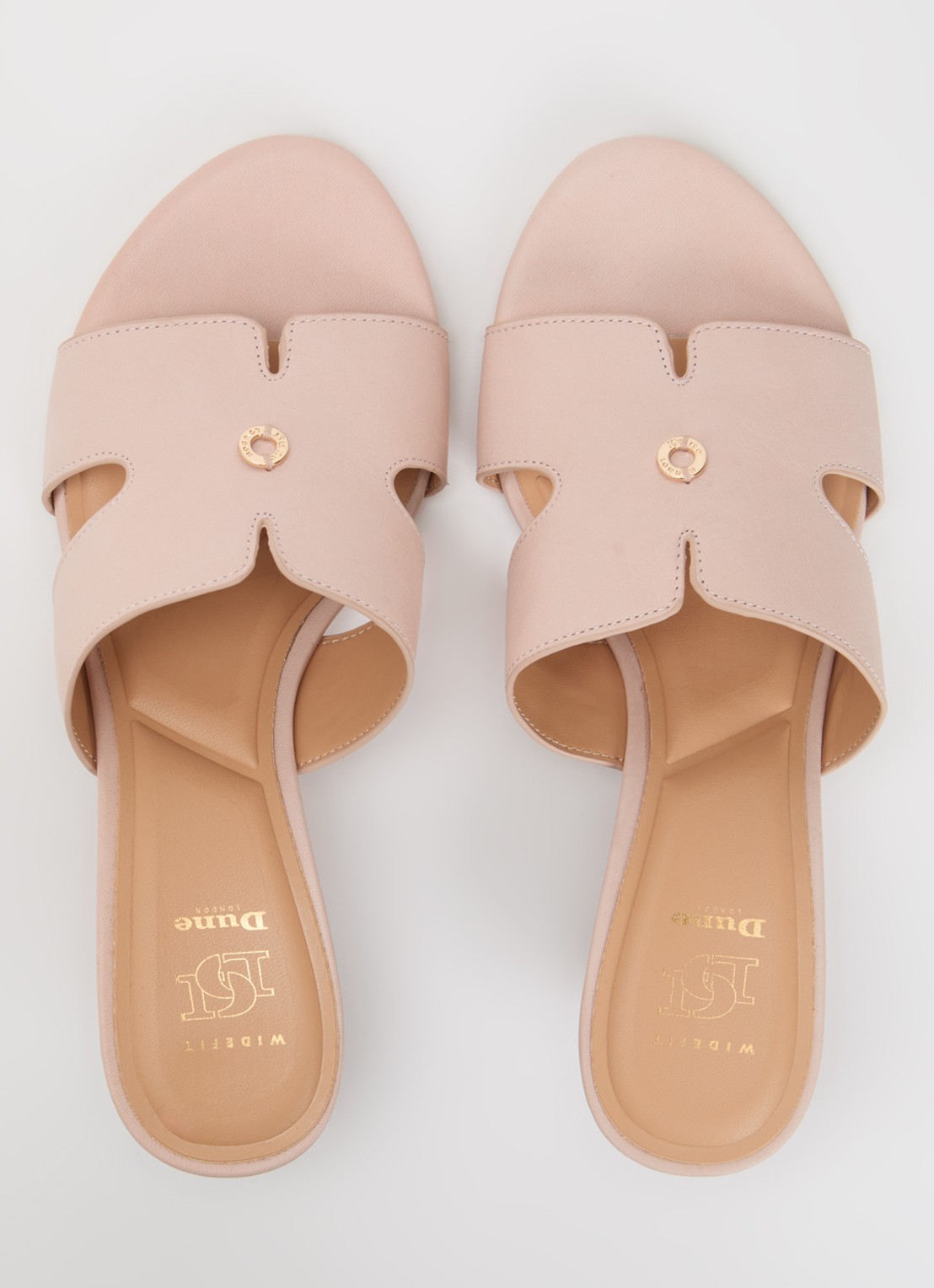 Dune London Wide Fit Kacie sleehak van leer - detail 4 lichtroze
