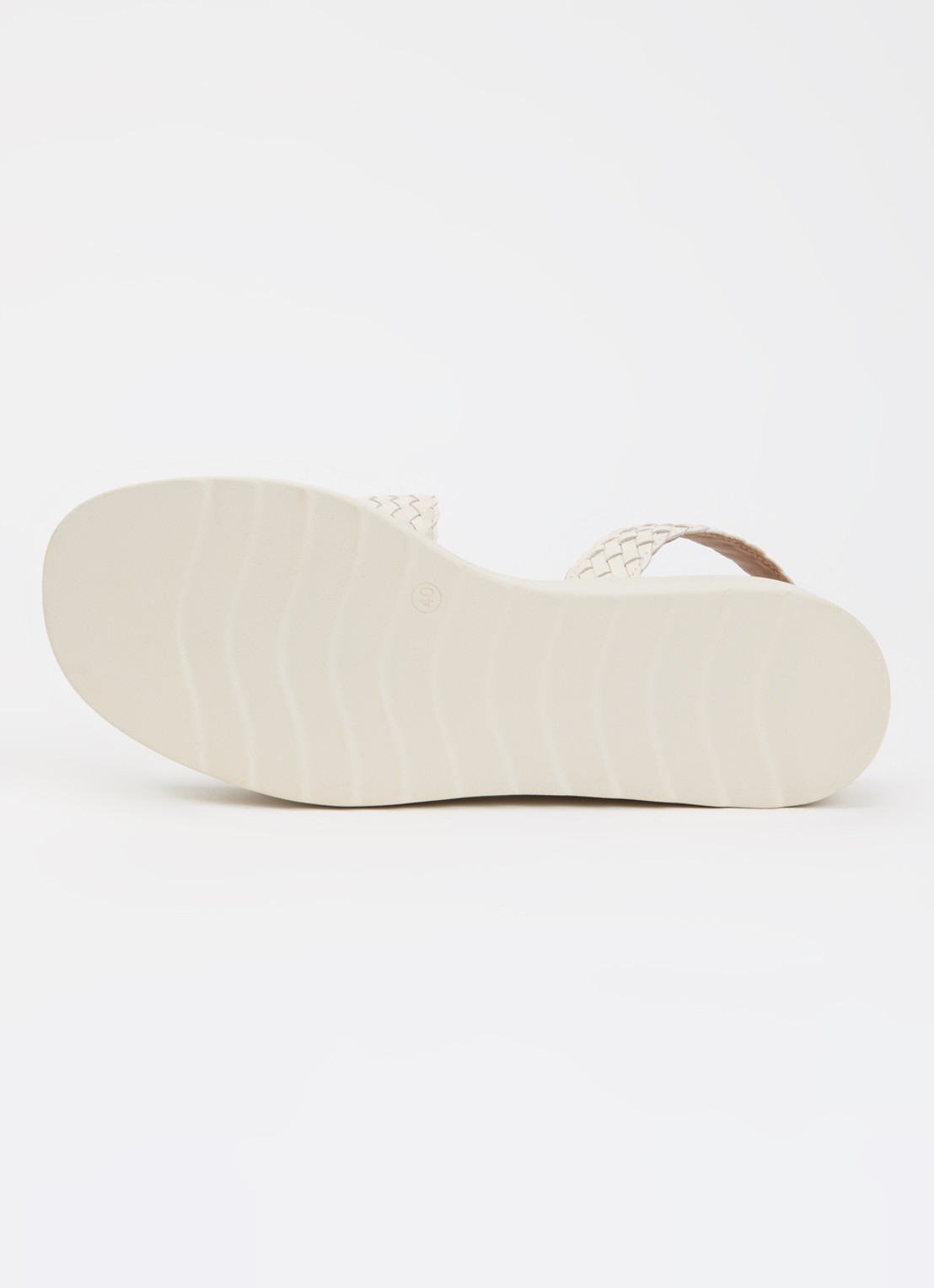 Dune London Wide Fit Kerbie sleehak van leer met gevlochten details - detail 4 wit
